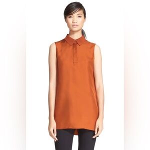 Rag & Bone Maude Sleeveless Silk Shirt Top Tunic Blouse S